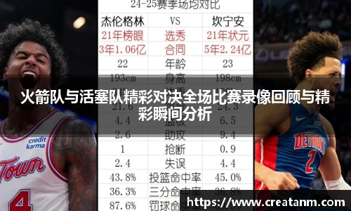 火箭队与活塞队精彩对决全场比赛录像回顾与精彩瞬间分析