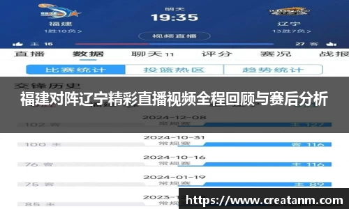 福建对阵辽宁精彩直播视频全程回顾与赛后分析