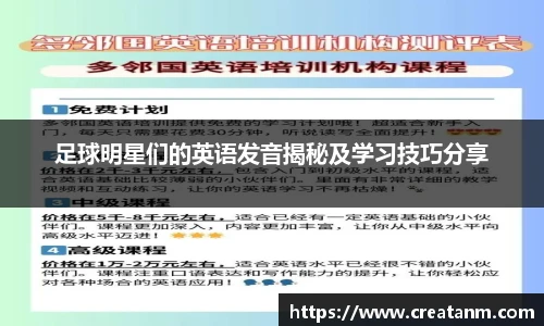 足球明星们的英语发音揭秘及学习技巧分享